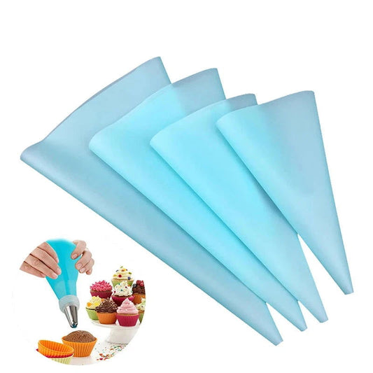 Walfos 4Pcs/1Pcs Kitchen Gadgets Cream Pastry Bag Baking Accessories DIY Cake Decorating Food Grade EVA/TPU Reusable Piping Bags - Walfos® Kitchenware