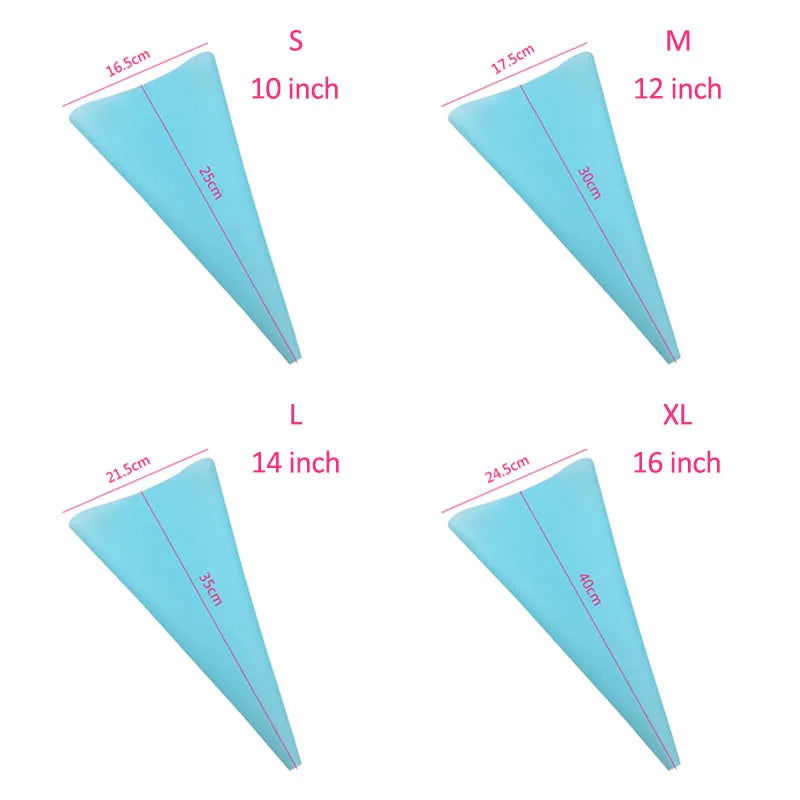 Walfos 4Pcs/1Pcs Kitchen Gadgets Cream Pastry Bag Baking Accessories DIY Cake Decorating Food Grade EVA/TPU Reusable Piping Bags - Walfos® Kitchenware