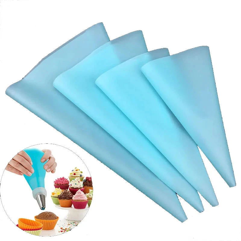 Walfos 4Pcs/1Pcs Kitchen Gadgets Cream Pastry Bag Baking Accessories DIY Cake Decorating Food Grade EVA/TPU Reusable Piping Bags - Walfos® Kitchenware
