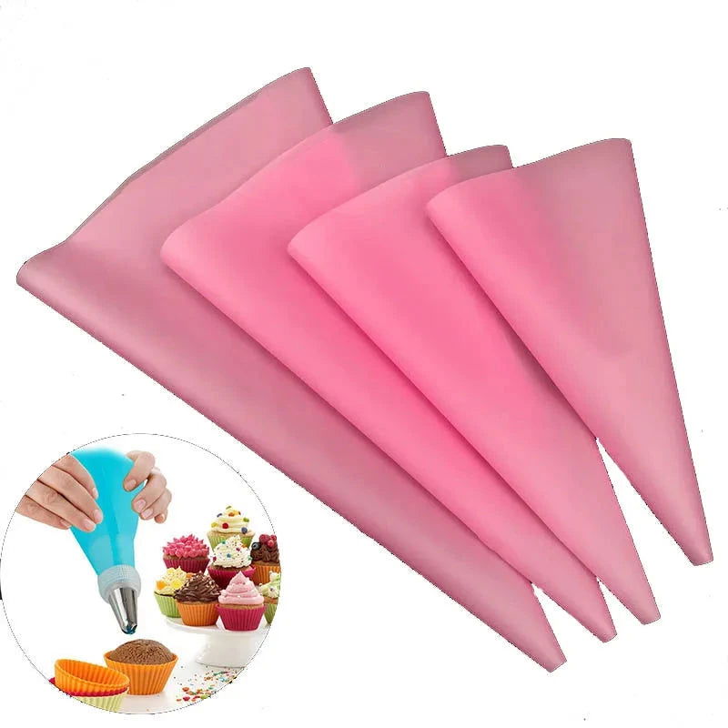 Walfos 4Pcs/1Pcs Kitchen Gadgets Cream Pastry Bag Baking Accessories DIY Cake Decorating Food Grade EVA/TPU Reusable Piping Bags - Walfos® Kitchenware