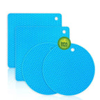 Walfos 4 Pack Thick Silicone Trivet Mat Heat Resistant Pot Holders Insulation Pad Multi-Purpose for Jar Opener Spoon Holder Oven - Walfos® Kitchenware