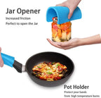 Walfos 4 Pack Thick Silicone Trivet Mat Heat Resistant Pot Holders Insulation Pad Multi-Purpose for Jar Opener Spoon Holder Oven - Walfos® Kitchenware