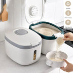 Walfos 5/10KG Kitchen Rice Storage Box Nano  Proof Moisture Proof Food Rice Container Sealed Cereals Bucket Kitchen Organizer - Walfos® Kitchenware