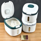 Walfos 5/10KG Kitchen Rice Storage Box Nano  Proof Moisture Proof Food Rice Container Sealed Cereals Bucket Kitchen Organizer - Walfos® Kitchenware