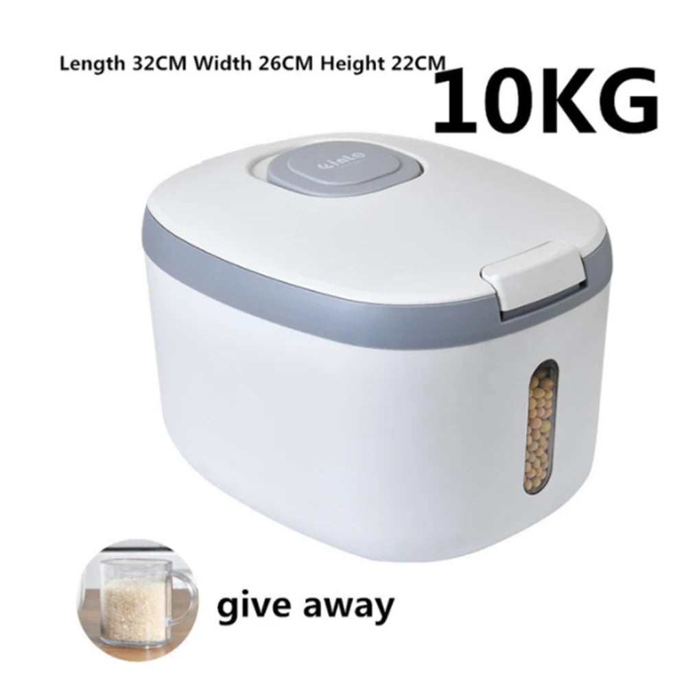 Walfos 5/10KG Kitchen Rice Storage Box Nano  Proof Moisture Proof Food Rice Container Sealed Cereals Bucket Kitchen Organizer - Walfos® Kitchenware