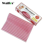 Walfos 50Pcs/Lot Wax Paper Pink Floral Food Grade Grease Paper Food Wrappers Wrapping Paper For Bread Fries Oilpaper Baking Tools - Walfos® Kitchenware