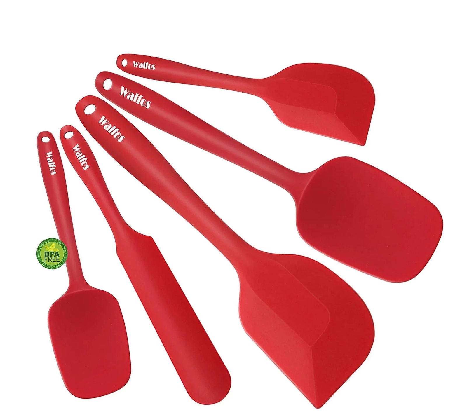 Walfos 5PCS/Set Non-Stick Silicone Spatula Baking Pastry Heat-Resistant Silicone Spatula Kitchen Utensil Cooking Tool - Walfos® Kitchenware