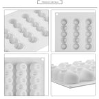 Walfos 6-Concave Ball Long Strip-Shaped Silicone Mouse Cake Mold 3d Baking Tools Dessert Decoration Bakeware For Wedding - Walfos® Kitchenware