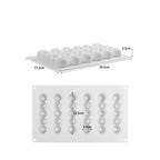 Walfos 6-Concave Ball Long Strip-Shaped Silicone Mouse Cake Mold 3d Baking Tools Dessert Decoration Bakeware For Wedding - Walfos® Kitchenware