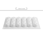 Walfos 6-Concave Ball Long Strip-Shaped Silicone Mouse Cake Mold 3d Baking Tools Dessert Decoration Bakeware For Wedding - Walfos® Kitchenware