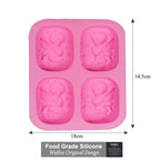 Walfos 6 Cavity Silicone Mold for Making Soaps 3D Plain Soap Mold Rectangle DIY Handmade Soap Form Tray Mould - Walfos® Kitchenware