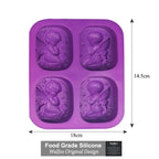 Walfos 6 Cavity Silicone Mold for Making Soaps 3D Plain Soap Mold Rectangle DIY Handmade Soap Form Tray Mould - Walfos® Kitchenware