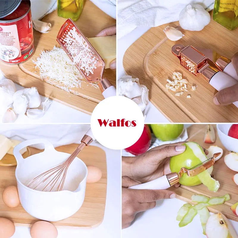 Walfos 7Pcs Heat Resistant Stainless Steels Cookware Set Nonstick Cooking Tools Baking Tool Kit Utensils Kitchen Accessories - Walfos® Kitchenware