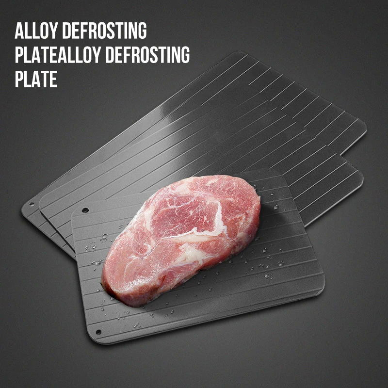 Walfos Alloy Thawing Plate Meat Defroster Defrost Tray Meat Food Pad Mat Supplies Kitchen Gadgets Cooking Meat Poultry Tools - Walfos® Kitchenware