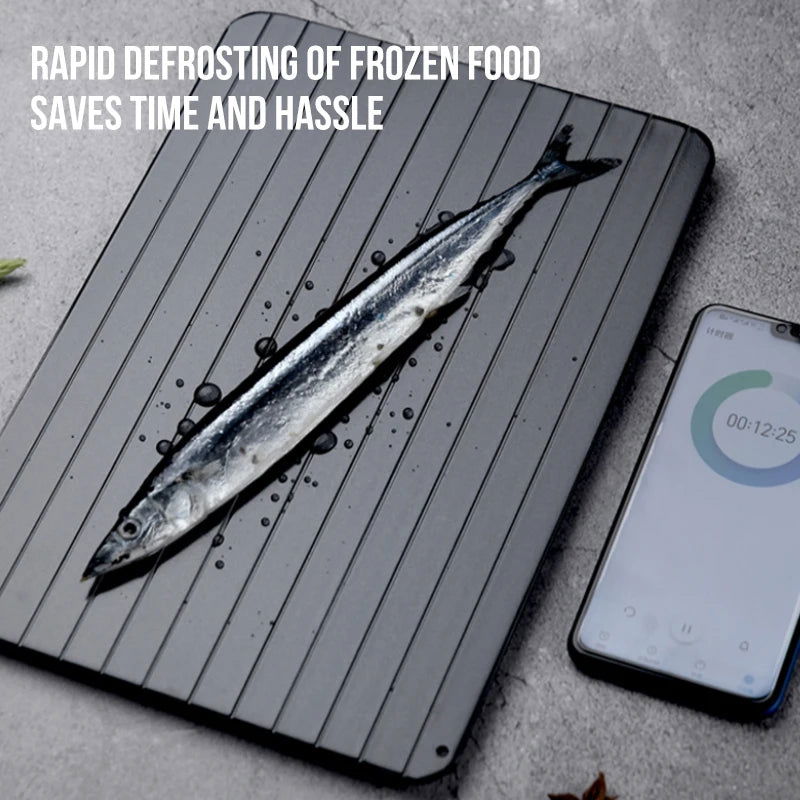 Walfos Alloy Thawing Plate Meat Defroster Defrost Tray Meat Food Pad Mat Supplies Kitchen Gadgets Cooking Meat Poultry Tools - Walfos® Kitchenware