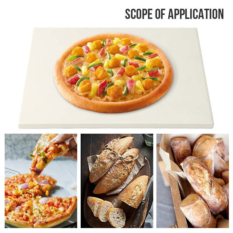 Walfos Baking slate pizza high temperature cordierite thickened round baguette baguette oven home handmade baking tools - Walfos® Kitchenware