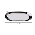 Walfos Black Matte Dining Plate Stainless Steel Dessert Plate Nut Fruit Cake Tray Snack Kitchen Plate Western Steak  Plate - Walfos® Kitchenware