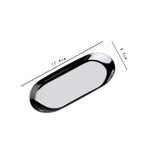 Walfos Black Matte Dining Plate Stainless Steel Dessert Plate Nut Fruit Cake Tray Snack Kitchen Plate Western Steak  Plate - Walfos® Kitchenware