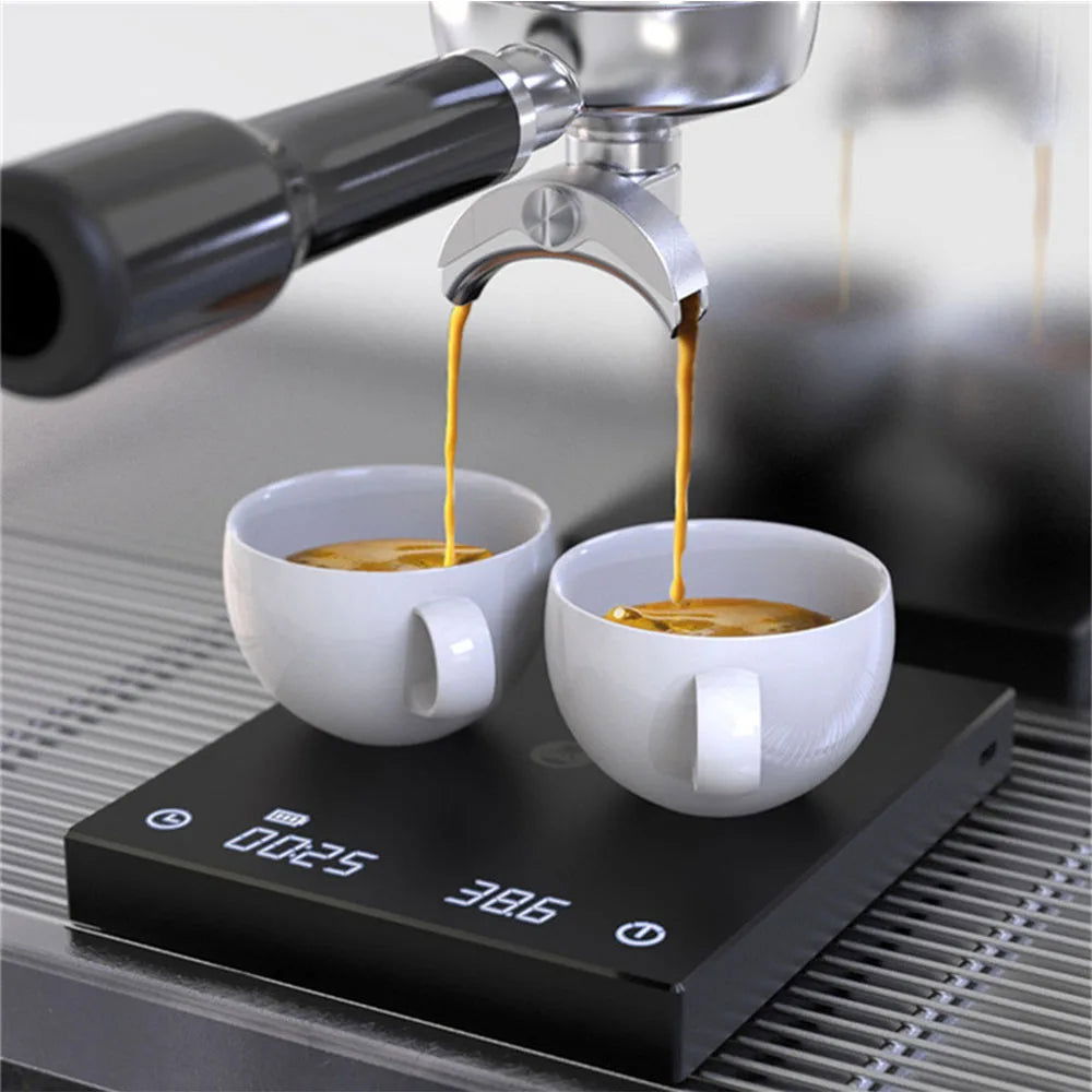 Walfos Black Mirror Basic Electronic Scale Pour Coffee Coffee Scale Smart Scale Automatic Timing Kitchen Scale 2kg - Walfos® Kitchenware