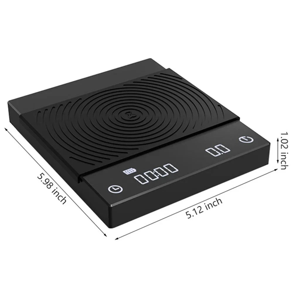 Walfos Black Mirror Basic Electronic Scale Pour Coffee Coffee Scale Smart Scale Automatic Timing Kitchen Scale 2kg - Walfos® Kitchenware