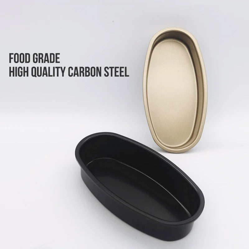 Walfos Bread Baking Mold Oval Baking mold Gold carbon steel non-stick coating household toast box Kitchen Bread Baking Mold - Walfos® Kitchenware