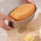 Walfos Bread Baking Mold Oval Baking mold Gold carbon steel non-stick coating household toast box Kitchen Bread Baking Mold - Walfos® Kitchenware