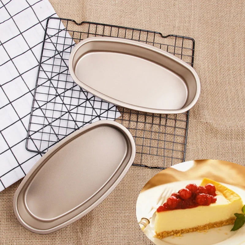 Walfos Bread Baking Mold Oval Baking mold Gold carbon steel non-stick coating household toast box Kitchen Bread Baking Mold - Walfos® Kitchenware