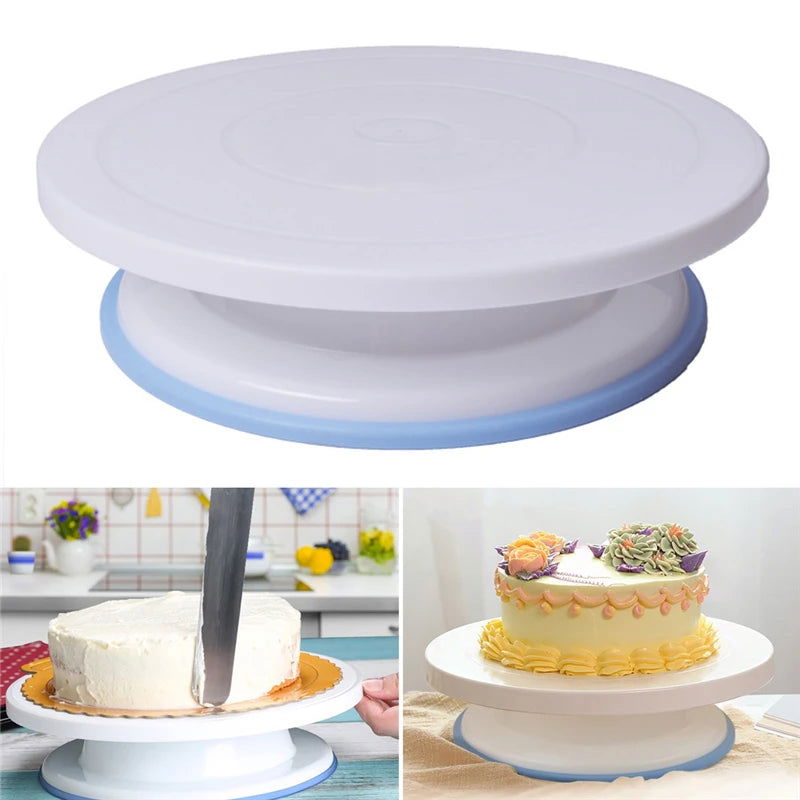 Walfos Cake Turntable Stand Cake Decoration Accessories DIY Mold Rotating Stable Anti-skid Round Cake Table Kitchen Baking Tools - Walfos® Kitchenware