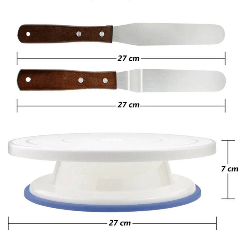 Walfos Cake Turntable Stand Cake Decoration Accessories DIY Mold Rotating Stable Anti-skid Round Cake Table Kitchen Baking Tools - Walfos® Kitchenware