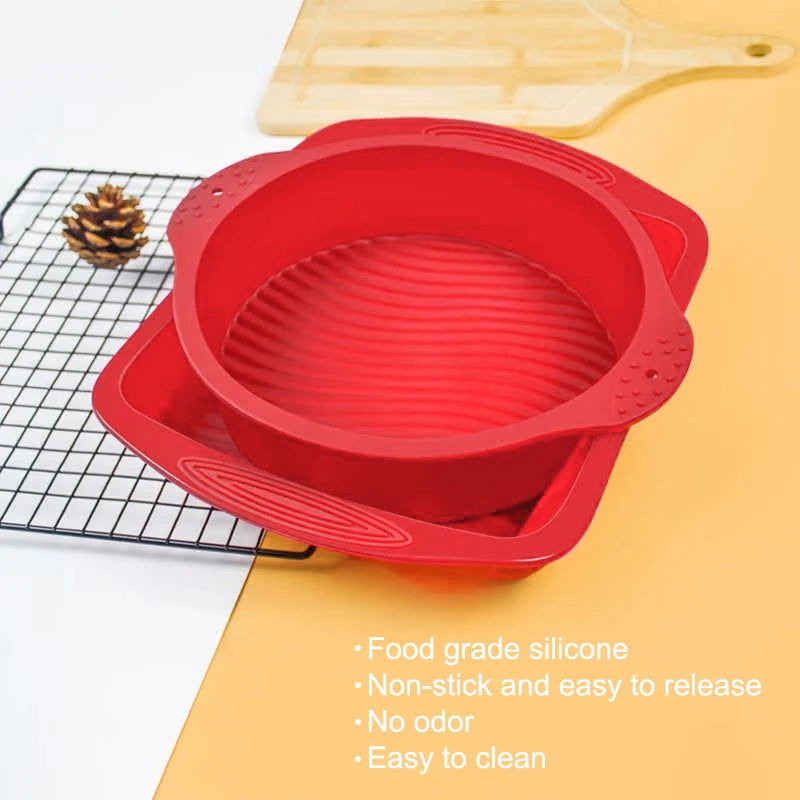 Walfos Food-grade Silicone Chiffon Cake Mold Non-slice Non-Stick Baking Pan Household High Temperature Steam Oven Baking Tools - Walfos® Kitchenware