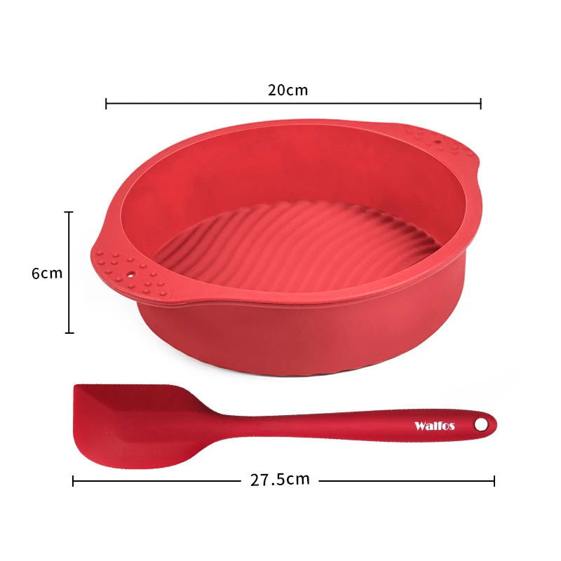Walfos Food-grade Silicone Chiffon Cake Mold Non-slice Non-Stick Baking Pan Household High Temperature Steam Oven Baking Tools - Walfos® Kitchenware