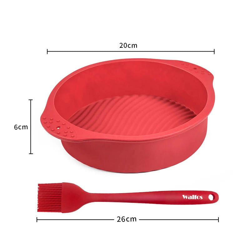 Walfos Food-grade Silicone Chiffon Cake Mold Non-slice Non-Stick Baking Pan Household High Temperature Steam Oven Baking Tools - Walfos® Kitchenware