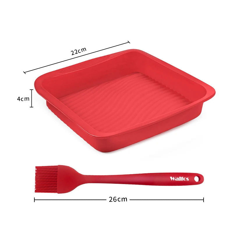 Walfos Food-grade Silicone Chiffon Cake Mold Non-slice Non-Stick Baking Pan Household High Temperature Steam Oven Baking Tools - Walfos® Kitchenware