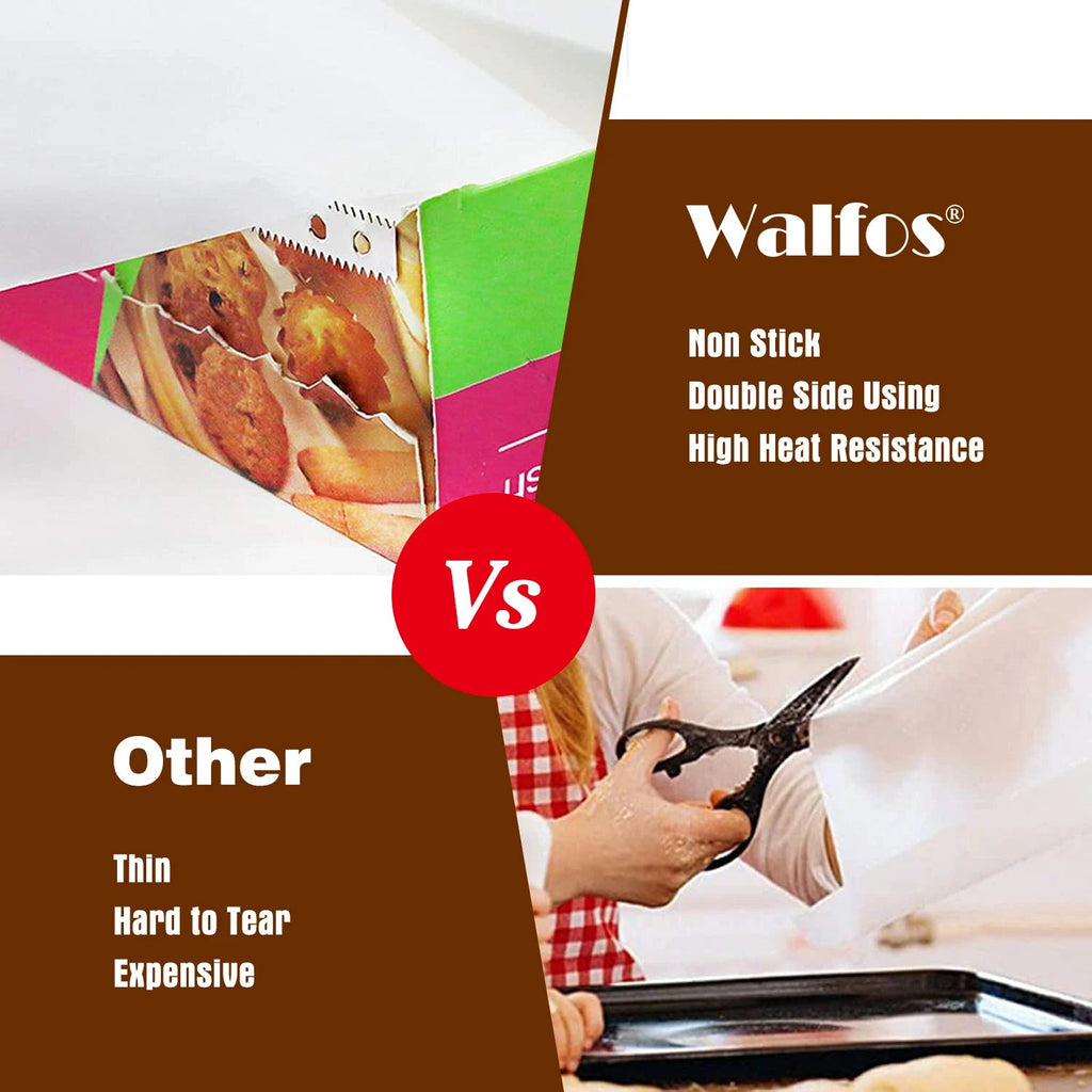 Walfos  Food Grade Doubled Side Silicone Paper Food Wrappers Wrapping Paper For Bread Fries Oilpaper Baking Tools - Walfos® Kitchenware