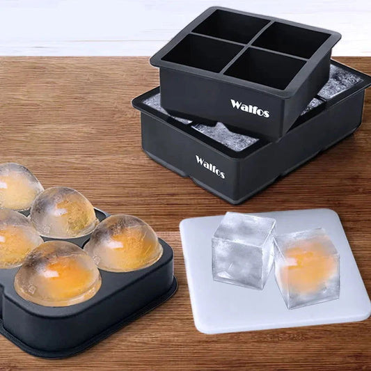 Walfos Food Grade Silicone Ice Cube Tray Mold For Whiskey Cocktails and Homemade Keep Drinks Chilled Ice Mold Kitchen Gadgets - Walfos® Kitchenware