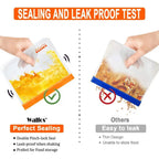 Walfos Food Storage Bag Reusable Freezer Bag Ziplock Bag Leakproof Top Silicone Bag Zero Waste Kitchen Organizer FDA BPA Free - Walfos® Kitchenware
