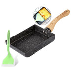 Walfos Frying Pan Tamagoyaki Omelette Black Non-Stick Pan Fry Egg Pan Pancake Kitchen Pot Maker Breakfast Pot Mini Cook - Walfos® Kitchenware