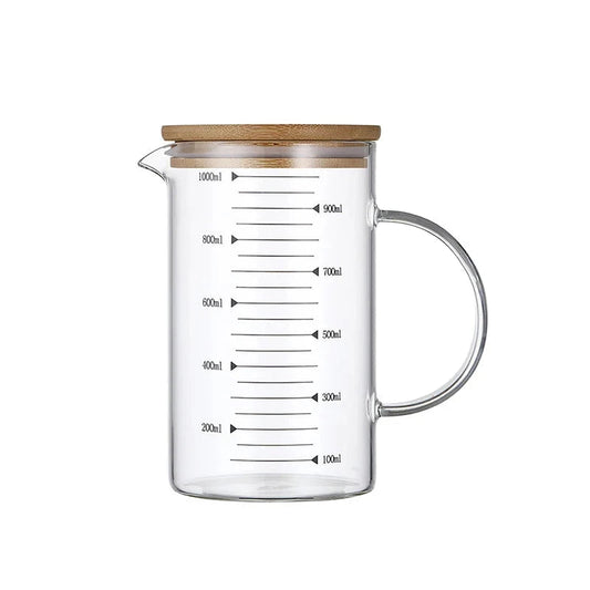 Walfos Glass Measuring Cup With Scale Measuring Cup Household High Temperature Thickened Transparent Milk Cup Kitchen Baking Cup - Walfos® Kitchenware
