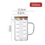 Walfos Glass Measuring Cup With Scale Measuring Cup Household High Temperature Thickened Transparent Milk Cup Kitchen Baking Cup - Walfos® Kitchenware