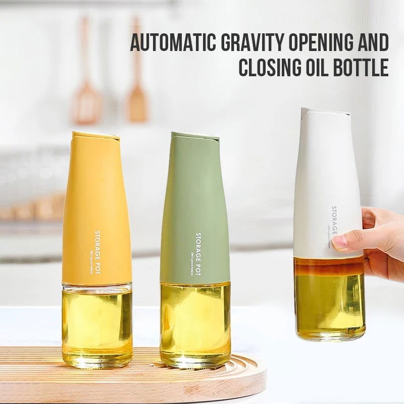 Walfos Glass Oil Pot Household Automatic Opening And Closing Leak-proof Oil Can Pot Non-hanging Oil Soy Sauce Seasoning Bottle - Walfos® Kitchenware