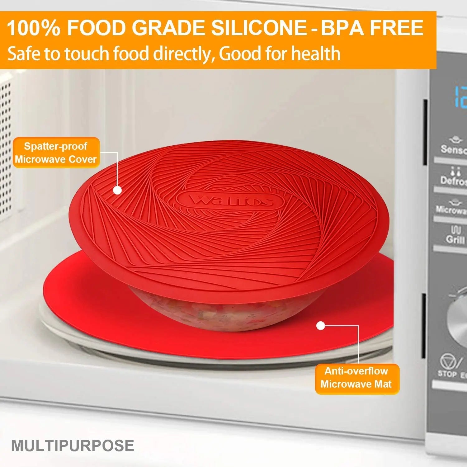 Walfos Heat Resistant Kitchen Silicone Trivet pot Holder Mat for Microwave Mats pot pan cooking Insulation Table Placemat - Walfos® Kitchenware