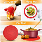 Walfos Heat Resistant Kitchen Silicone Trivet pot Holder Mat for Microwave Mats pot pan cooking Insulation Table Placemat - Walfos® Kitchenware