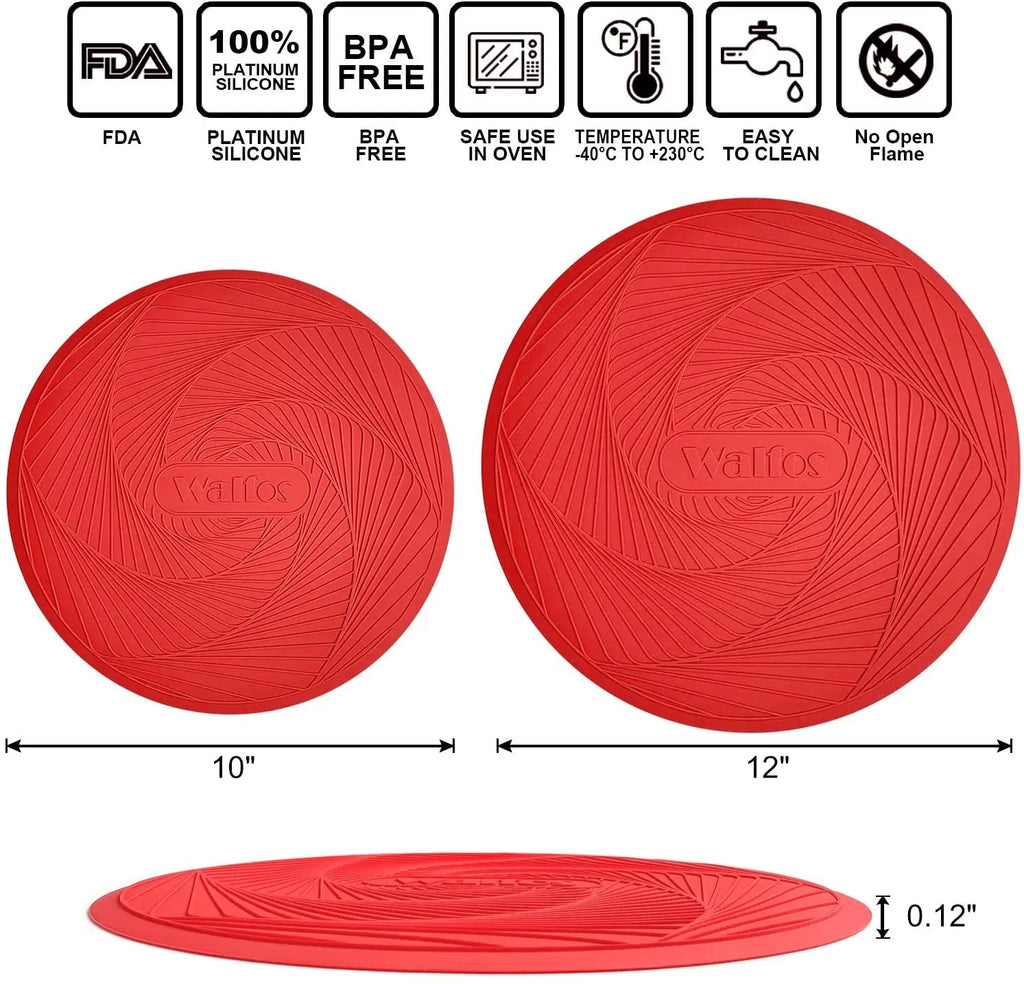 Walfos Heat Resistant Kitchen Silicone Trivet pot Holder Mat for Microwave Mats pot pan cooking Insulation Table Placemat - Walfos® Kitchenware