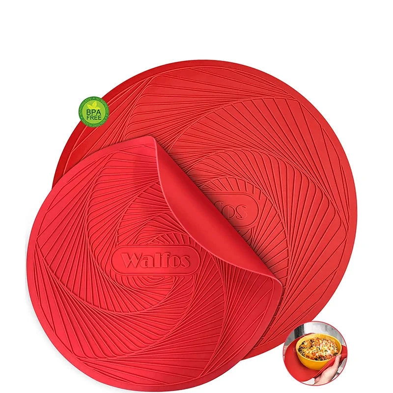 Walfos Heat Resistant Kitchen Silicone Trivet pot Holder Mat for Microwave Mats pot pan cooking Insulation Table Placemat - Walfos® Kitchenware