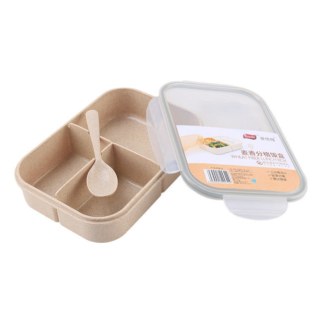 Wheat Preservation Divided Lunch Box Bento Box Walfos® Kitchenware