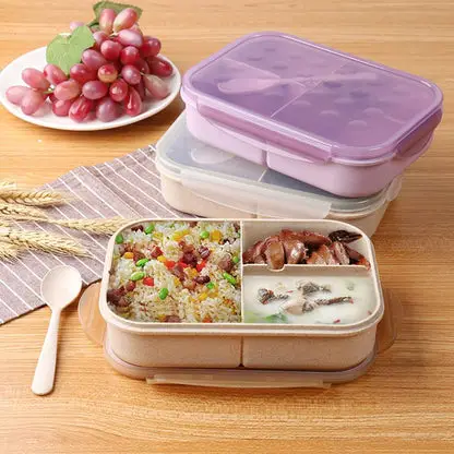 Wheat Preservation Divided Lunch Box Bento Box Walfos® Kitchenware