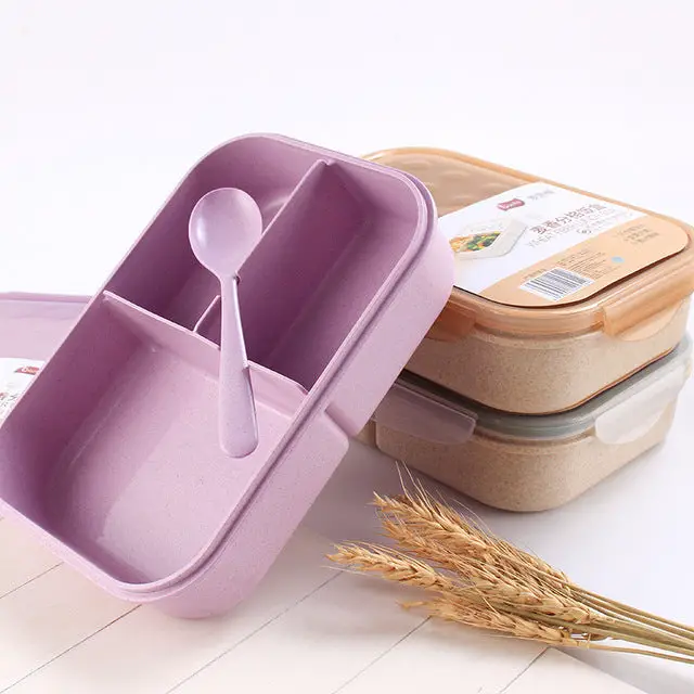 Wheat Preservation Divided Lunch Box Bento Box Walfos® Kitchenware