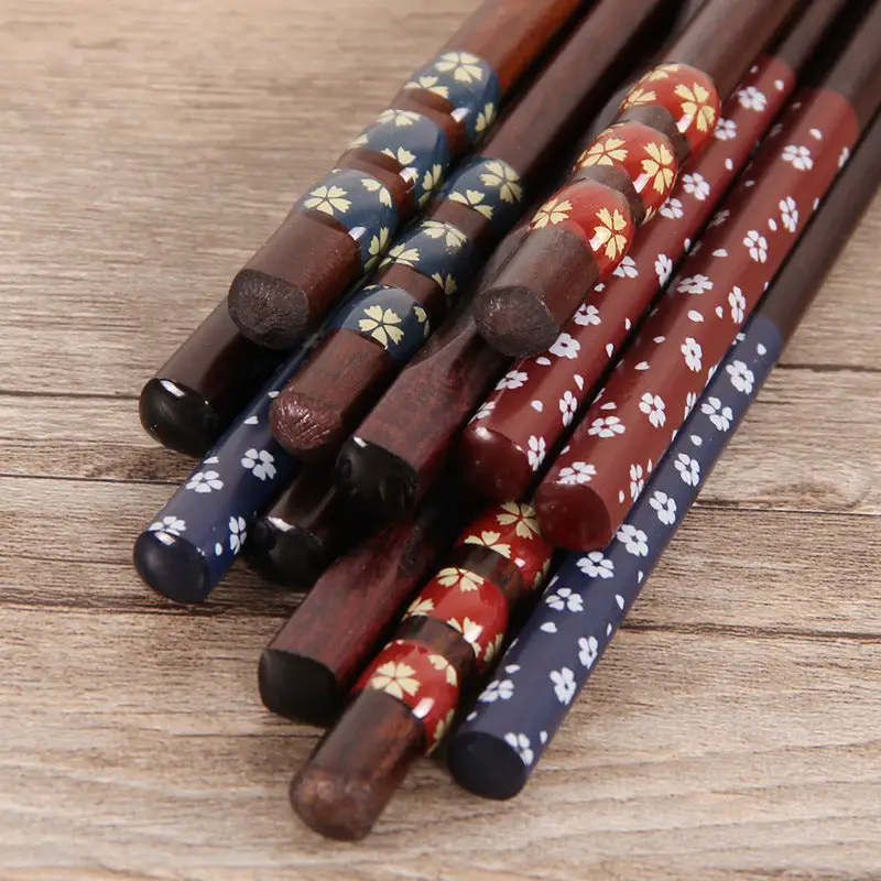 Wooden Japanese Style Chopsticks Household Craft Chopsticks Wooden Tableware Walfos® Kitchenware