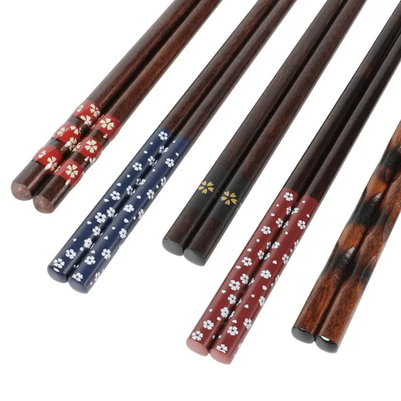 Wooden Japanese Style Chopsticks Household Craft Chopsticks Wooden Tableware Walfos® Kitchenware