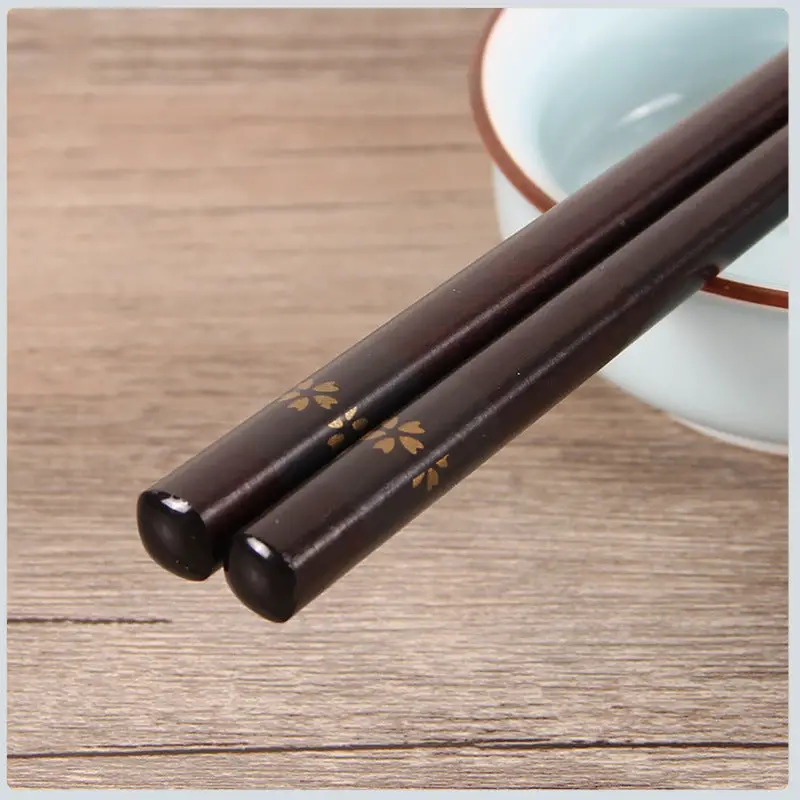 Wooden Japanese Style Chopsticks Household Craft Chopsticks Wooden Tableware Walfos® Kitchenware